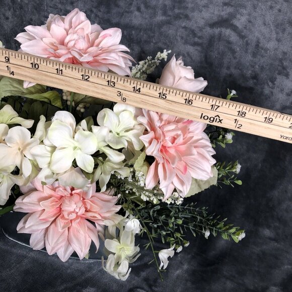 Atrificial Flower Arrangement Spring Home Decor Centerpiece Handmade Faux Accent - Picture 6 of 10